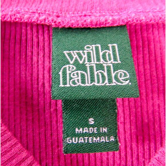 Wild Fable Magenta Purple Ribbed Knit High Neck Top Small - Picture 5 of 6